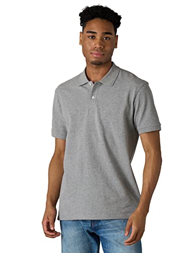 LAPASA Amerikanische Größen Herren Pique Baumwoll Poloshirt Fällt größer aus Business Casual T-Shirt 1 Pack M19 von LAPASA