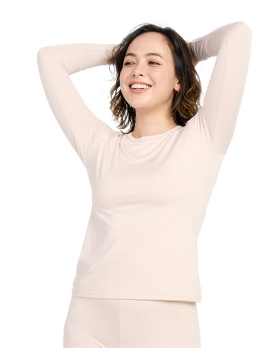 LAPASA Damen Innenfleece Thermo Unterhemd, Thermounterwäsche Oberteil Funktionsunterwäsche, L39 Beige, XXL LAPASA Damen Innenfleece Thermo Unterhemd, Thermounterwäsche Oberteil Funktionsunterwäsche, L39 Beige, XXL von LAPASA