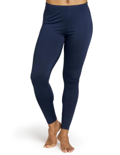LAPASA Damen Innenfleece Thermounterwäsche Unterhose, warme Funktionsunterwäsche Thermohosen L16, Navy, L von LAPASA
