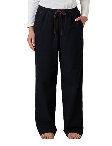 LAPASA Damen Pyjamahose Loungehose Schlafanzughose Freizeithose Baumwolle Flanell L74 von LAPASA