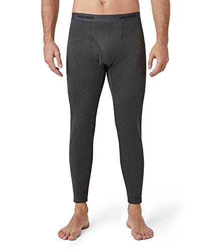 LAPASA Herren Innenfleece Thermo Unterhose, Thermohosen 1er Pack Funktionsunterwäsche Extra warm Thermoflux M25, XXL, Dunkelgrau (Extra warm) von LAPASA