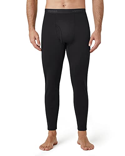 LAPASA Herren Innenfleece Thermo Unterhose, Thermohosen 1er Pack Funktionsunterwäsche Extra warm Thermoflux M25, XL, Schwarz (Extra warm) von LAPASA