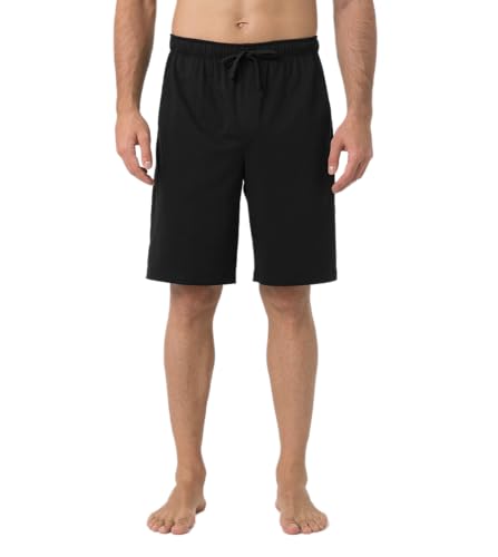 LAPASA Herren 2er-Pack American Style Pyjama Shorts Schlafanzug Kurze Hose Bermudas M93, Schwarz, M,2er Pack von LAPASA