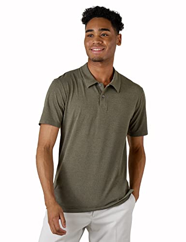 LAPASA Herren Aktiv Poloshirt Sporthemd Männer Polo Shirt Outdoor Sportliches Polohemd M131, Dunkel-Oliv, M von LAPASA