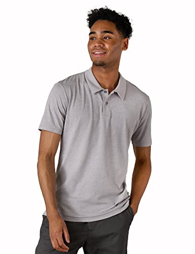 LAPASA Herren Aktiv Poloshirt Sporthemd Männer Polo Shirt Outdoor Sportliches Polohemd M131, Hellgrau, L von LAPASA