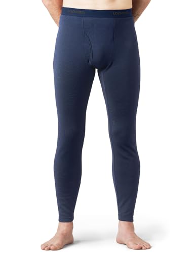 LAPASA Herren Innenfleece Thermo Unterhose, Thermohosen 1er Pack Funktionsunterwäsche Extra warm Thermoflux M25, L, Blau meliert (Extra warm) von LAPASA