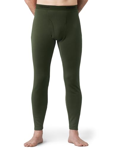 LAPASA Herren Innenfleece Thermo Unterhose, Thermohosen 1er Pack Funktionsunterwäsche Extra warm Thermoflux M25, S, Grün (Extra warm) von LAPASA