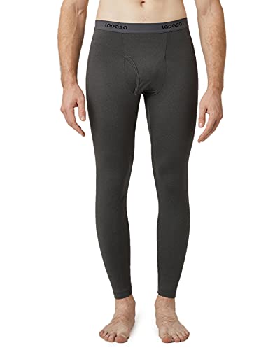 LAPASA Herren Innenfleece Thermo Unterhose, warme Funktionsunterwäsche Thermohosen M10, Dunkelgrau (1 Pack), M von LAPASA