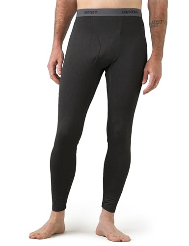 LAPASA Herren Innenfleece Thermo Unterhose, warme Funktionsunterwäsche Thermohosen M10, Dunkelgrau (1 Pack), S von LAPASA