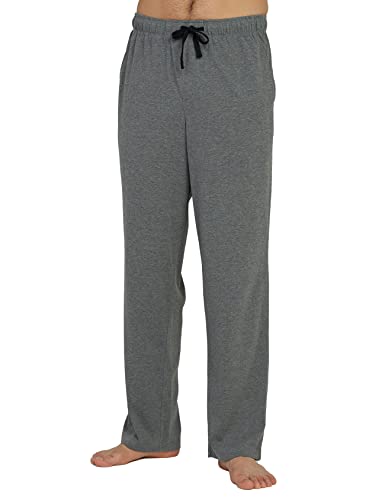 LAPASA Herren Schlafanzughose Loungehose Freizeithose Pyjamahose (L, Hose: Heidegrau) von LAPASA