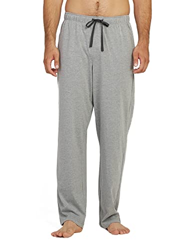 LAPASA Herren Schlafanzughose Loungehose Freizeithose Pyjamahose M23 L Grau von LAPASA