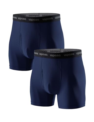 LAPASA Herren Sportunterhosen 2er Pack, Schnelltrocknende Funktionsunterwäsche Activewear Boxershorts, M, Dunkelblau*2 LAPASA Herren Sportunterhosen 2er Pack, Schnelltrocknende Funktionsunterwäsche Activewear Boxershorts, M, Dunkelblau*2 von LAPASA