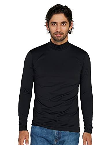 LAPASA Herren Stehkragen Thermounterhemd, Innenfleece Thermounterwäsche langarmliges Thermo Shirt Funktionsunterwäsche Oberteil (M123) von LAPASA