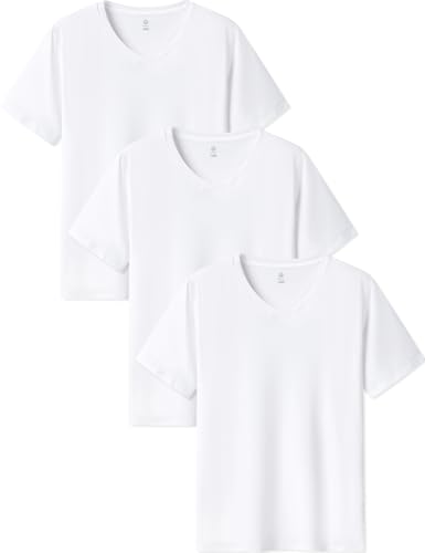 LAPASA Herren T-Shirts Baumwolle 3er Pack, Business Kurzarm Unterhemd V-Ausschnitt M06, V-Ausschnitt: Weiß*3, S LAPASA Herren T-Shirts Baumwolle 3er Pack, Business Kurzarm Unterhemd V-Ausschnitt M06, V-Ausschnitt: Weiß*3, S von LAPASA