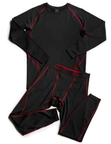 LAPASA Herren sportliche Thermounterwäsche Set, Thermo Oberteil & Lange Unterhosen Funktionsunterwäsche Skiunterwäsche Sets für Winter Sport (Thermoflux M53) von LAPASA