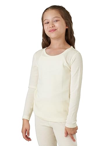 LAPASA Kinder 100% Merinowolle Thermounterhemd, Premium Merino Wolle Warme Thermounterwäsche Unterhemd Unisex K13 von LAPASA