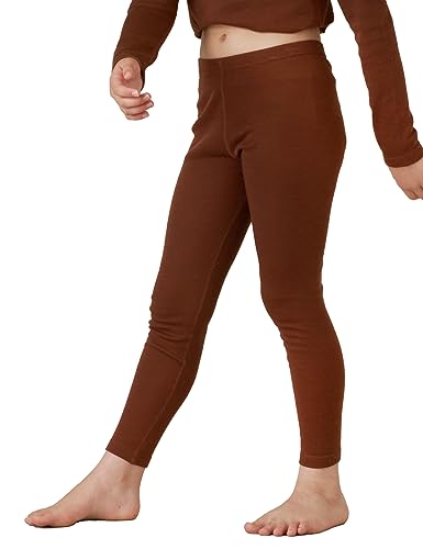 LAPASA Kinder 100% Merinowolle Thermounterhosen, Premium Merino Wolle Warme Thermounterwäsche Unterhosen Unisex K14 von LAPASA