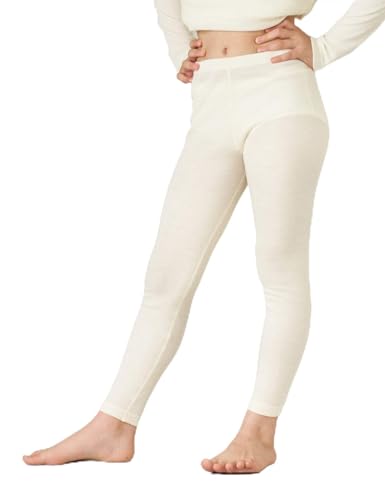 LAPASA Kinder 100% Merinowolle Thermounterhosen, Premium Merino Wolle Warme Thermounterwäsche Unterhosen Unisex K14 von LAPASA