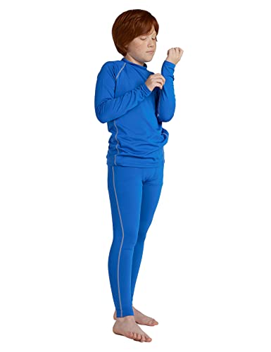 LAPASA Sport Thermounterwäsche Set für Jungen, atmungsaktive Thermo Unterwäsche Unterhemd und Unterhosen, Funktionsunterwäsche Sets für Kinder 4-13 Jahre (Thermoflux B21) von LAPASA