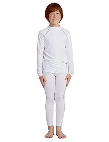 LAPASA Sport Thermounterwäsche Set für Jungen, atmungsaktive Thermo Unterwäsche Unterhemd und Unterhosen, Funktionsunterwäsche Sets für Kinder 4-13 Jahre (Thermoflux B21) von LAPASA