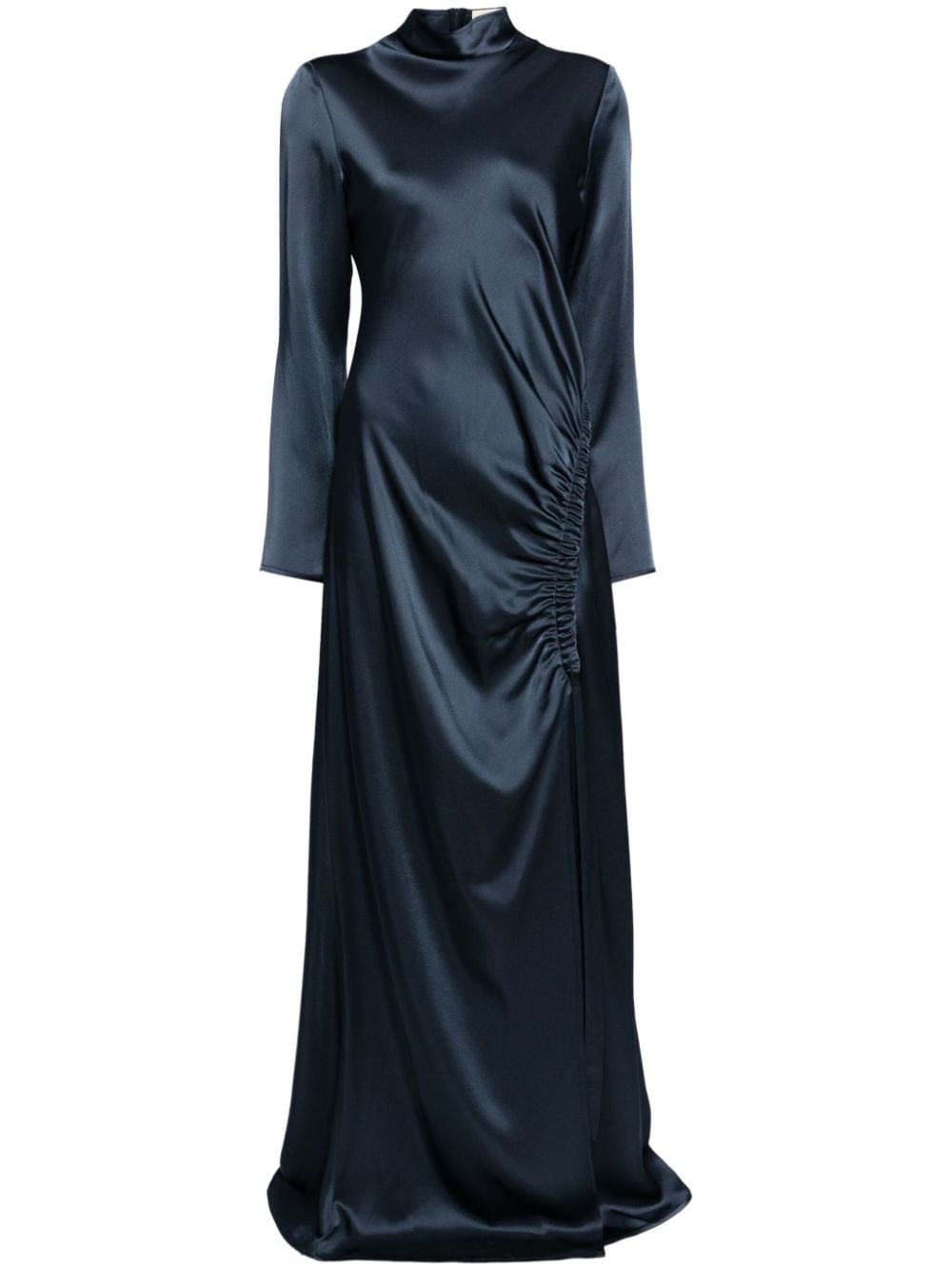 LAPOINTE ruched satin dress - Blau von LAPOINTE