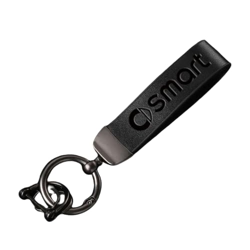 LAPOOH Auto-Schlüsselanhänger Schlüsselring für Smart Fortwo Forfour 453 451 452 450,High-End-Mode mit Auto-Logo, Auto-Schlüsselanhänger, Ersatz für Das Auto, für Damen und Herren, Autozubehör von LAPOOH