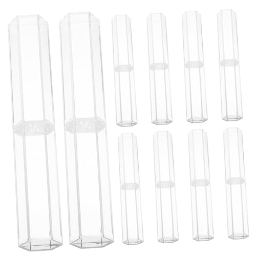 LAPYAPPE 10stücke Pack Transparente Stift-geschenkboxen Kunststoff-stifthalter Aufbewahrungsboxen Für Stifte Kugelschreiber Schlicht Und Praktisch Für Büro Und Reisen von LAPYAPPE