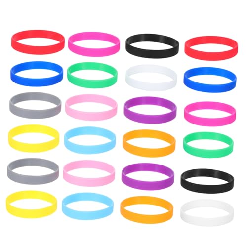 LAPYAPPE Stück Mehrfarbige Silikonarmbänder: Weiche Gummiarmbänder Für Partygeschenke, Bequem Und Wiederverwendbar, Für Teambuilding Und Festivaldekorationen Aller Altersgruppen von LAPYAPPE