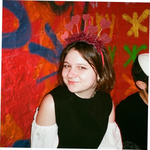 LAPYAPPE 3 Stück Rote Pailletten Haarreifen Herzförmiges Valentinstag Haarband Leichtes Langlebiges Stirnband für Party Hochzeit Festliche Haaraccessoires von LAPYAPPE