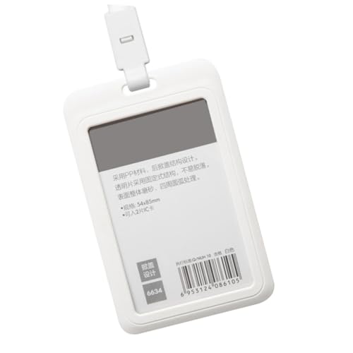 LAPYAPPE 3Stücke Ausweishüllen mit Umhängeband Robuste Arbeitsabdeckung für Id Karten Kreditkarten und für Büro und Alltag Weiß Langlebig von LAPYAPPE