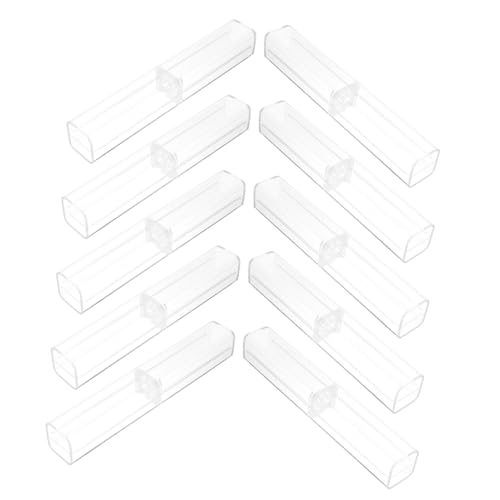 LAPYAPPE 50 Stück Teiliges Transparentes Stiftetui Praktische Aufbewahrungsbox für Bleistifte Kugelschreiber für Schule Geschenkideen und Kreative Projekte und Langlebig von LAPYAPPE