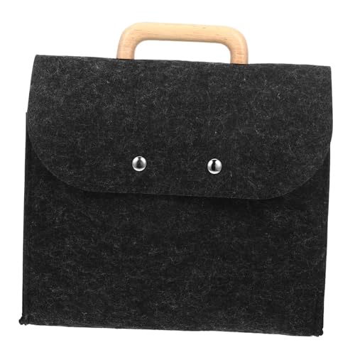 LAPYAPPE Filztasche mit Holzgriff Handtasche für Reisen Langlebiger Filz Minimalistisches Design für Dokumente Laptop Organizer Praktische Umhängetasche LAPYAPPE Filztasche mit Holzgriff Handtasche für Reisen Langlebiger Filz Minimalistisches Design für Dokumente Laptop Organizer Praktische Umhängetasche von LAPYAPPE