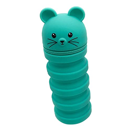 LAPYAPPE Kreativer Titel Flexibler Stiftbehälter Form Einer Ratte Grüner Silikon-stiftbeutel Für Schule Büro Zur Aufbewahrung Von Stiften Münzen Karten Und Mehr von LAPYAPPE