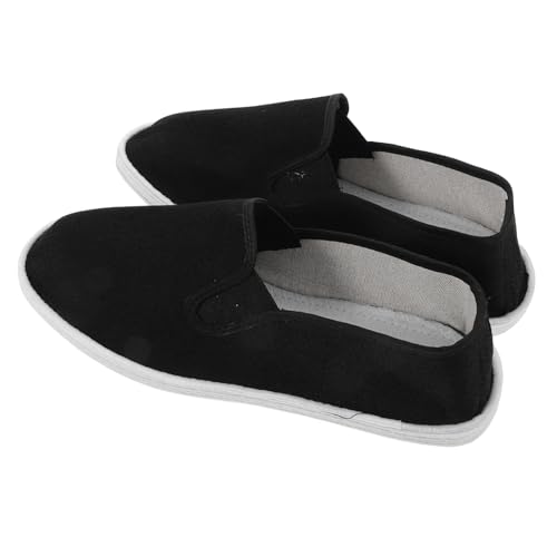 LAPYAPPE Kung Fu Stoffschuhe mit Dicker Sohle Traditionelle Chinesische Taichi Schuhe für Herren Atmungsaktive Leichte Kampfsportschuhe Vielseitig für Training und Alltag Geeignet von LAPYAPPE