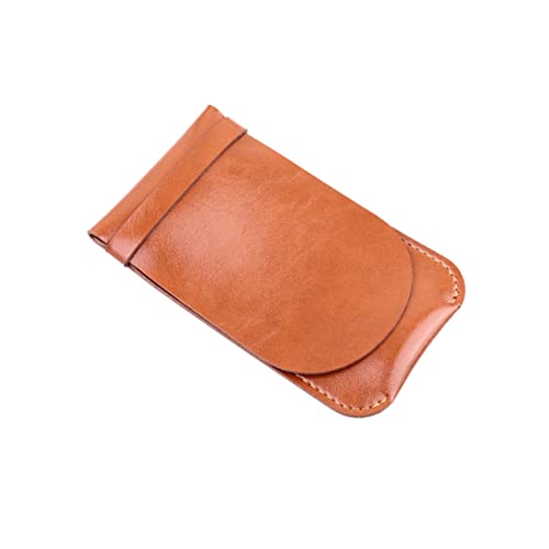 LAPYAPPE Leder Federmäppchen Stift Schutzhülle Vintage Schreibgeräte Organizer Gelb Handmade Multifach Stiftetasche für Büro Schule und Zuhause Langlebige Pen Protective Sleeve von LAPYAPPE