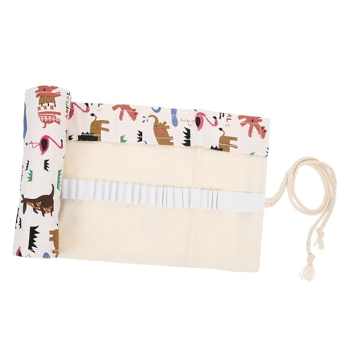 LAPYAPPE Rolle Rolle Mäppchen rollende Bleistifttasche Schreibwarenkoffer Buntstift stifteschale stifttaschenlampe Art Pen Bag Schreibwaren-Organizer-Tasche Stiftverpackungstasche Segeltuch von LAPYAPPE