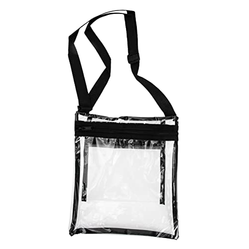 LAPYAPPE Tragbare Transparente Crossbody Umhängetasche aus Leichtem Langlebigem PVC mit Verstellbarem Schultergurt und Zusätzlicher Innentasche als Stadion und Festival Bag für Handy von LAPYAPPE