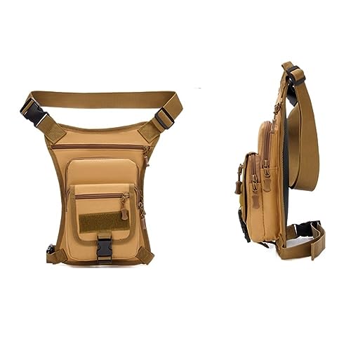 Beintasche Motorrad Motorrad Drop Bein Taille Taschen wasserdichte Bein Seite Tasche Gürtel Hüfte Bum Gepäck Fahrt Pack Geldbörse Fanny Pack Tasche Moto accesorios Motorrad Beintasche (Color : Khaki- von LAPooh