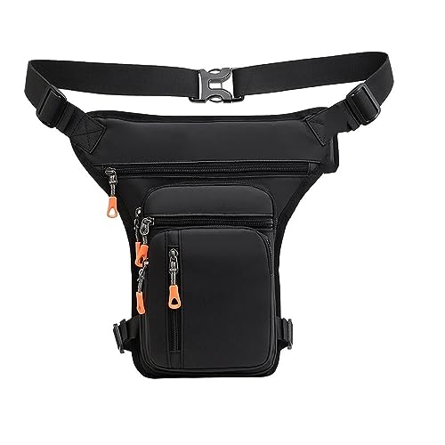 Beintasche Motorrad Motorrad Drop Bein Taille Taschen wasserdichte Bein Seite Tasche Gürtel Hüfte Bum Gepäck Fahrt Pack Geldbörse Fanny Pack Tasche Moto accesorios Motorrad Beintasche (Color : Black- von LAPooh