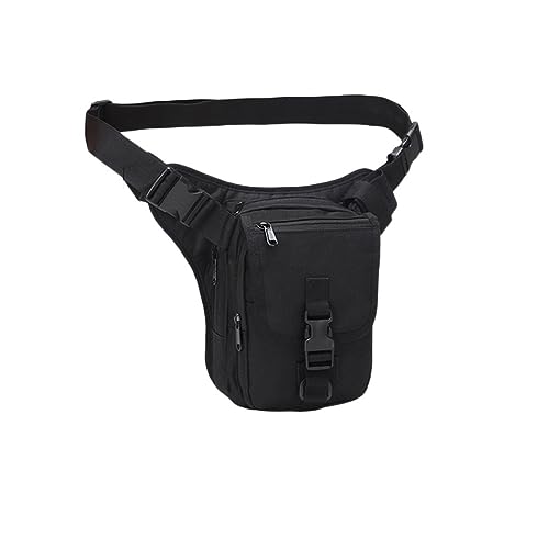 Beintasche Motorrad Motorrad Drop Bein Taille Taschen wasserdichte Bein Seite Tasche Gürtel Hüfte Bum Gepäck Fahrt Pack Geldbörse Fanny Pack Tasche Moto accesorios Motorrad Beintasche (Color : Black- von LAPooh