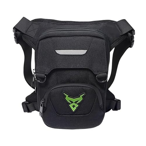 Beintasche Motorrad Motorrad Drop Taille Bein Tasche Oberschenkel Gürtel Hüfte Bu wasserdichte Motorrad Reise Einstellbare männer Geldbörse Fanny Pack Taschen Motorrad Beintasche (Color : Green MC012 von LAPooh