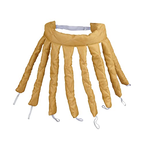 Lockenwickler Hitzeloser Lockenwickler, keine Hitze, hitzefreie Locken, Stab, Stirnband, Schlafkopfbänder, keine Hitze, Damen-DIY-Lazy-Haar-Styling-Werkzeuge Papilotten (Color : Gold) von LAPooh