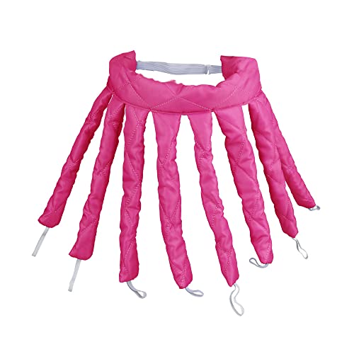 Lockenwickler Hitzeloser Lockenwickler, keine Hitze, hitzefreie Locken, Stab, Stirnband, Schlafkopfbänder, keine Hitze, Damen-DIY-Lazy-Haar-Styling-Werkzeuge Papilotten (Color : Rose red) von LAPooh