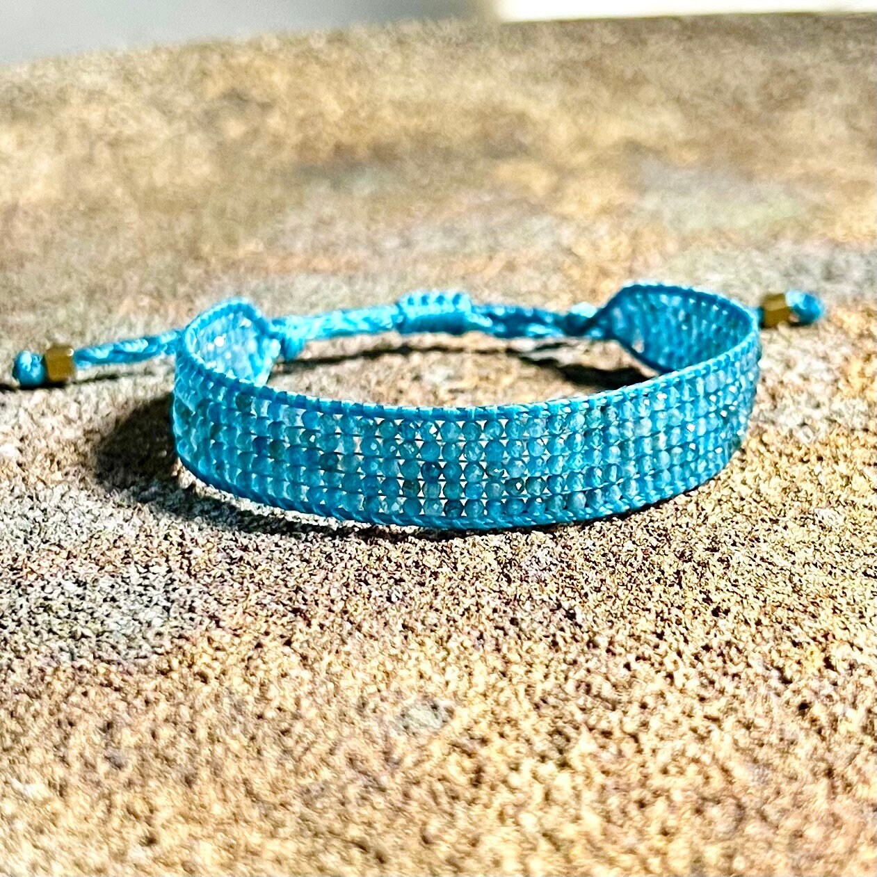 Apatit Funkelndes Armband Perlenarmband Edelstein Apatit Funkelndes Armband Perlenarmband Edelstein von LARAlieschen