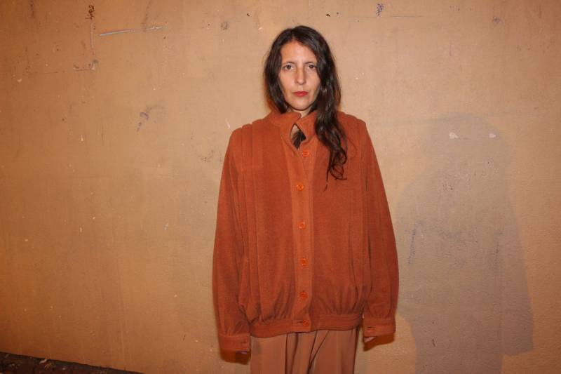 Flüsterwarme Jacke Aus Rostfarbenem Frottee Mit Tasche/Größe Xs-S-M von LARELIGIEUSE