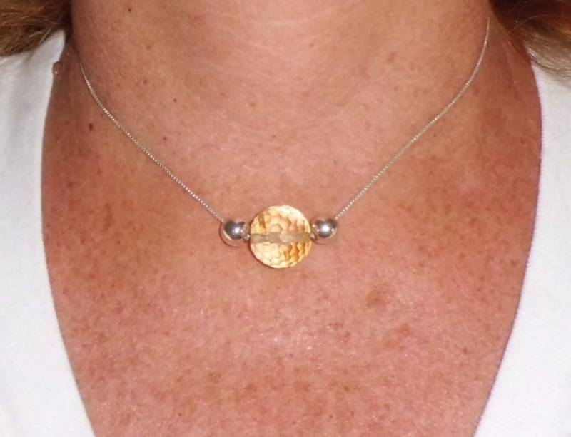 Echte Citrin Facettierte Anhänger Perlenkette Sterling Silber Markiert 925 Italien 16 "Lange Box Kette Folie Große Kugel Mm Durchmesser Facette Gelb von LARIMARandTURQUOISE