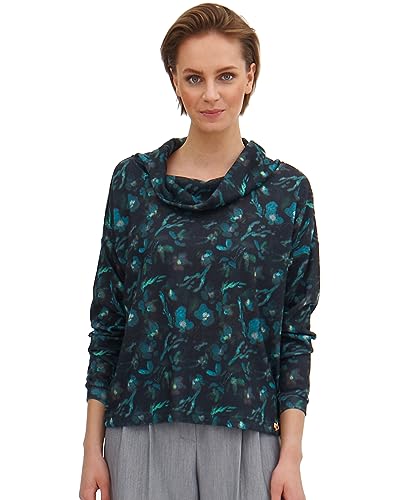 LARIME Damen Pullover CYPR mit Aufdruck in grüner Farbe Größe L von LARIME