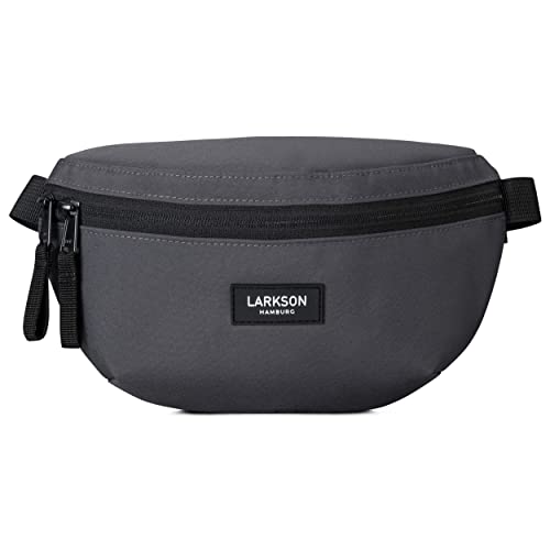 LARKSON Bauchtasche Damen & Herren Grau - Finn - Hüfttasche für Sport Outdoor Stadt - Gürteltasche Stylisch für Festival - Crossbody Bag mit Gurt - Wasserabweisend von LARKSON