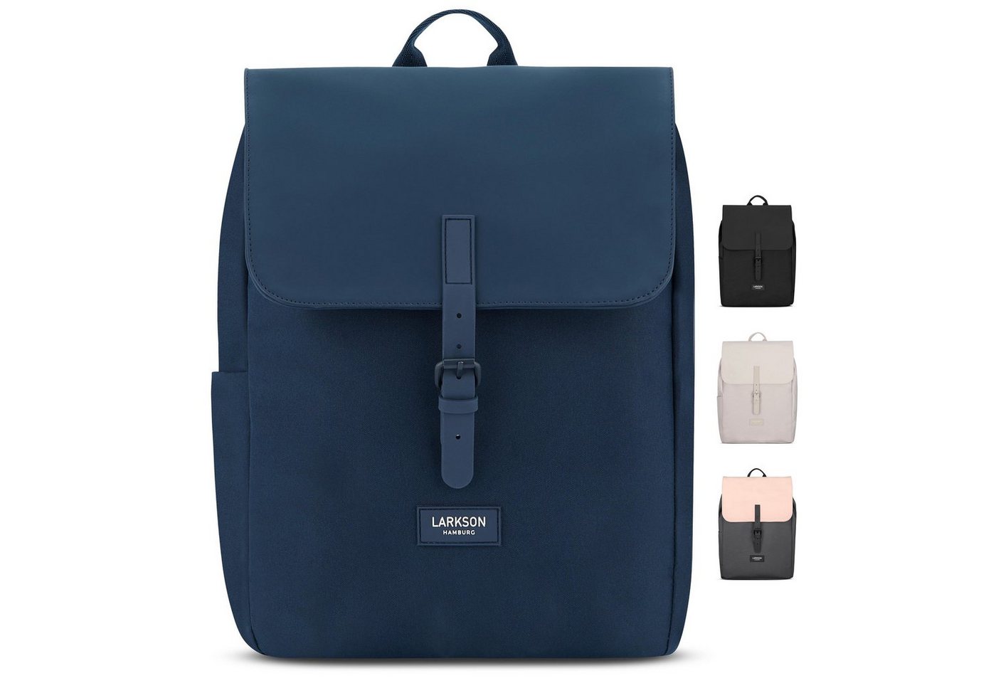 LARKSON Cityrucksack Ida Laptop Rucksack Damen Herren Klein Elegant, Anti Diebstahl Seitentasche, Laptopfach, Wasserabweisend von LARKSON