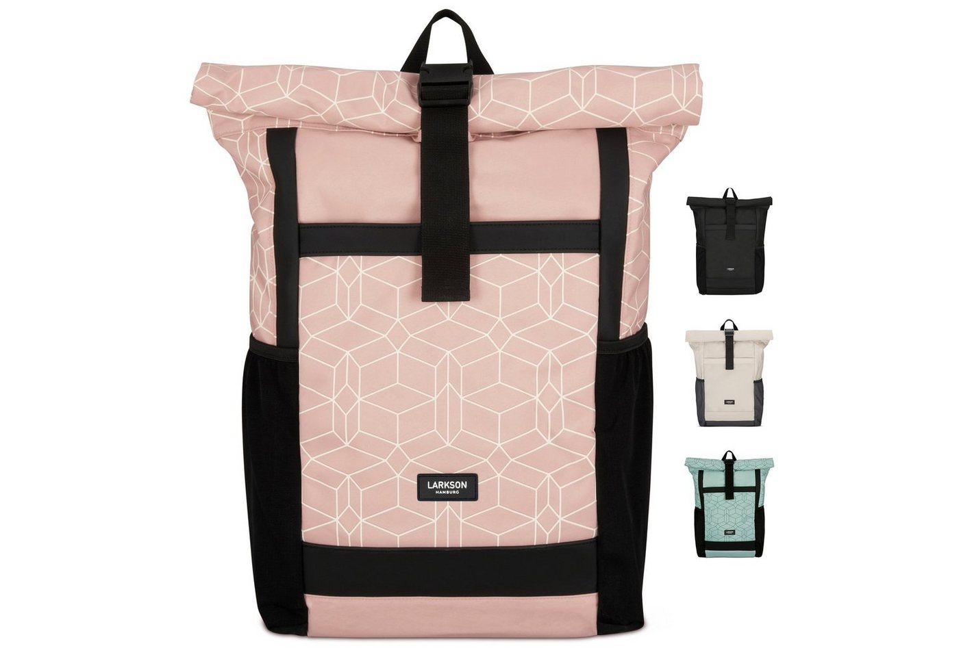 LARKSON Cityrucksack No 2, Rolltop Damen Herren, Laptop Fach, Wasserabweisend von LARKSON